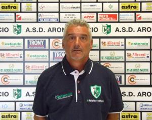 Il tecnico dell'Arona Calcio Cesare Rampi