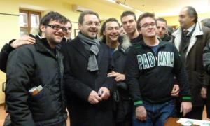 Edoardo Locarni ed altri esponenti dell'Mgp con l'assessore Massimo Giordano