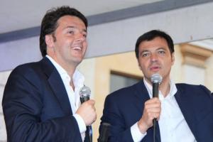 Matteo Renzi e Andrea Ballarè nel corso della campagna elettorale per le Amministrative 2011
