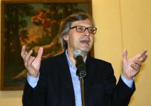 Il critico d'arte, prof. Vittorio Sgarbi