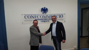 Nella foto il presidente di FIMAA Piemonte Andrea Leo con il past president Giorgio Pizzi