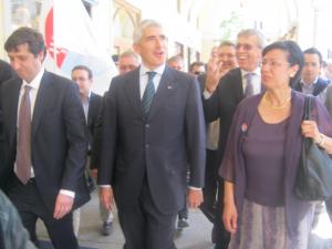 Pedrazzoli e De Vito col presidente Casini