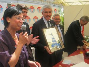 De Vito e Pedrazzoli nella recente visita a Novara del presidente Casini