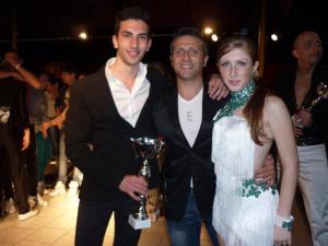 Andrea Rebuffo e i neo campioni italiani Andrea Menditto e Oriana Lamonaca 
