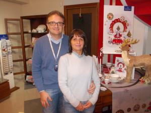 Il presidente di Ascom Trecate, Alberto Ferruta con la moglie Mirella