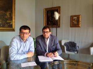 Il vice sindaco Fonzo e l'on. Mellano