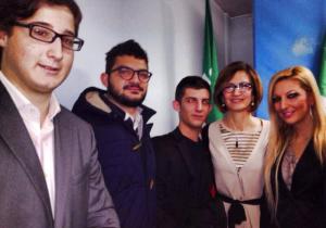 I dirigenti di Forza Italia Giovani con l'on. Gelmini