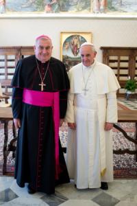 Il Vescovo Franco Giulio con Papa Francesco