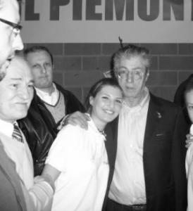 Letizia Bloesch con Umberto Bossi