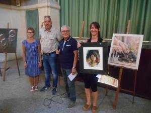 Terzo posizione per la trecatese Silvana Borando premiata dal delegato allo Sport Giovanni Varone con la funzionaria dell'Ufficio Cultura Marta Sogni e il presidente Salvatore Di Moro