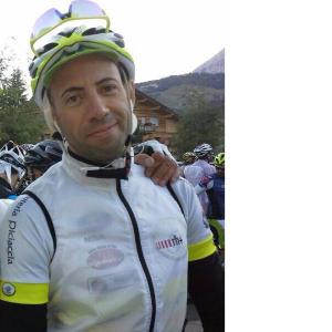 Antonio Piciaccia al termine della Maratona delle Dolomiti