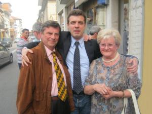 Alberto Porrini e la moglie Concettina col governatore Roberto Cota