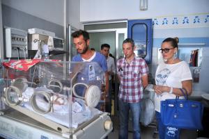 Rigoni in visita alla Pediatria del 'Maggiore'