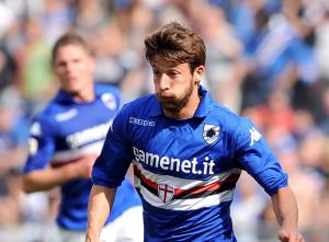 Gianluca Sansone con la maglia della Sampdoria