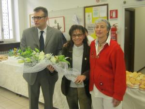 Ferdinanda Zanaria col sindaco Ruggerone e la vice sindaco Marchi