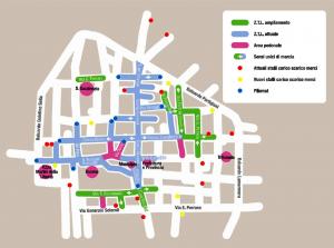 La piantina della nuova Ztl nel centro di Novara